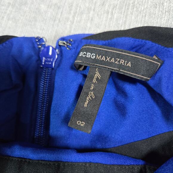 BCBGMaxAzria Women Sz 02 MARGARETTE Royal Blue Halter Maxi Dress Prom HOCO EUC - Picture 7 of 12